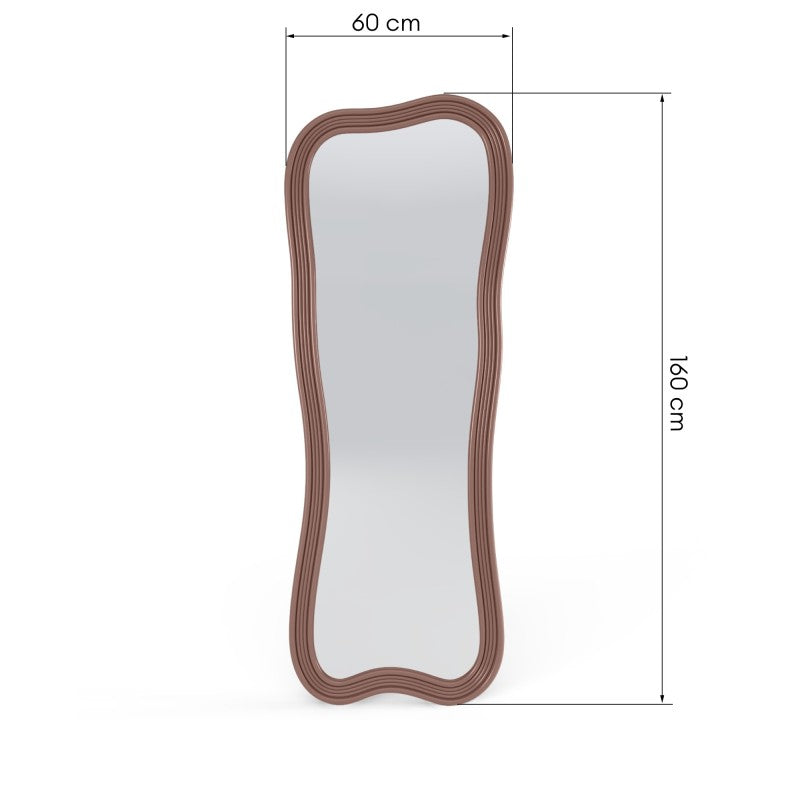 Oglindă de perete Grezzo, 60x160 cm, formă neregulată, mocha mousse