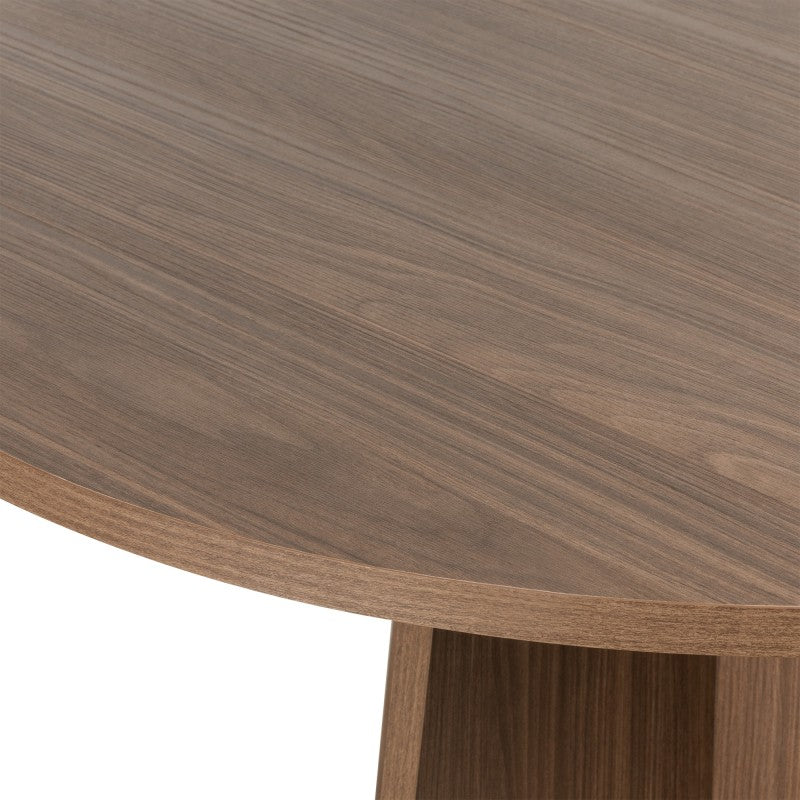 Masă de dining Merlo, rotundă, 100 cm, nuc Lincoln