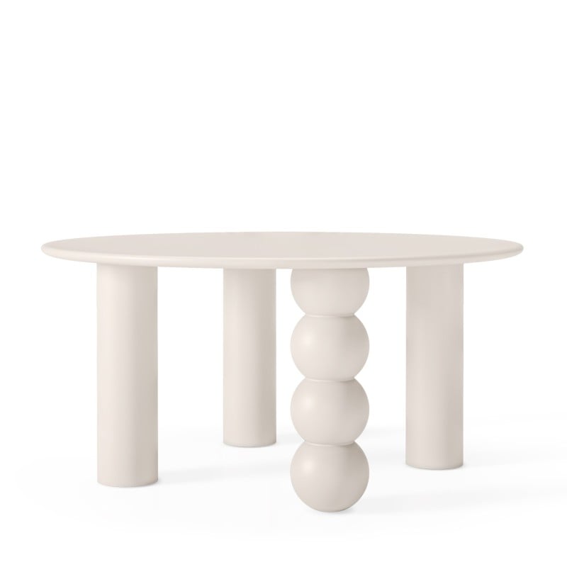 Măsuță de cafea Bolla, rotundă, 80 cm, cașmir, picior decorativ sferic