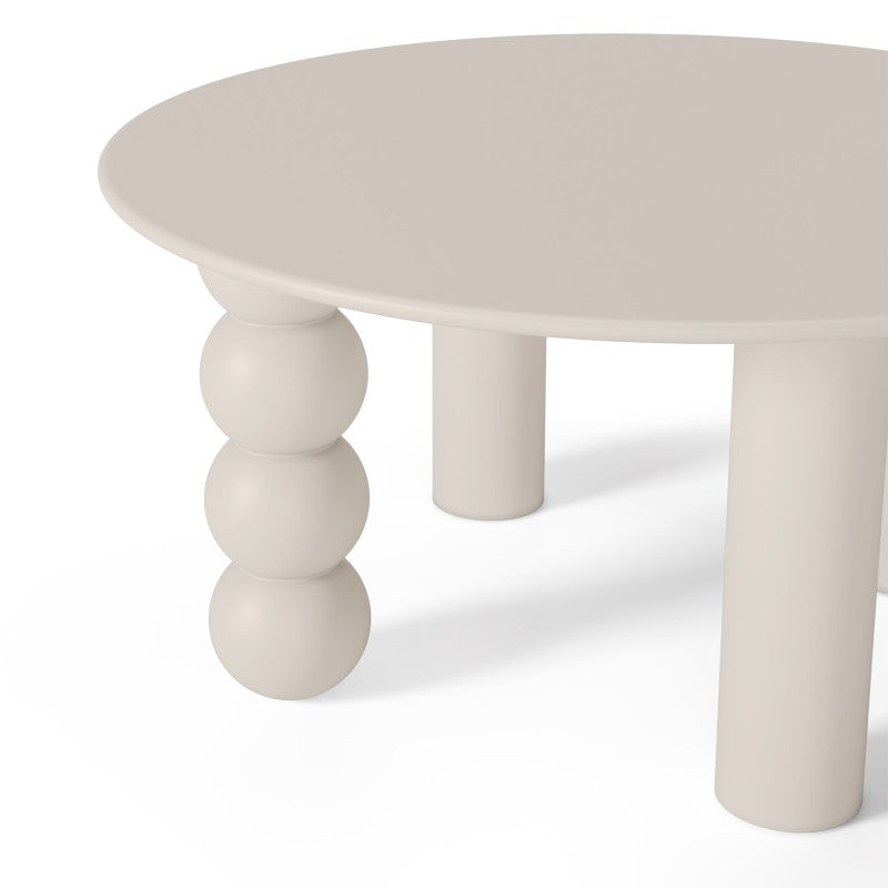 Măsuță de cafea Bolla, rotundă, 80 cm, cașmir, picior decorativ sferic