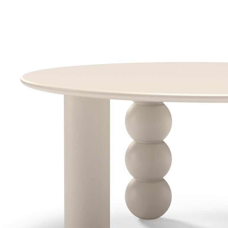 Măsuță de cafea Bolla, rotundă, 80 cm, cașmir, picior decorativ sferic
