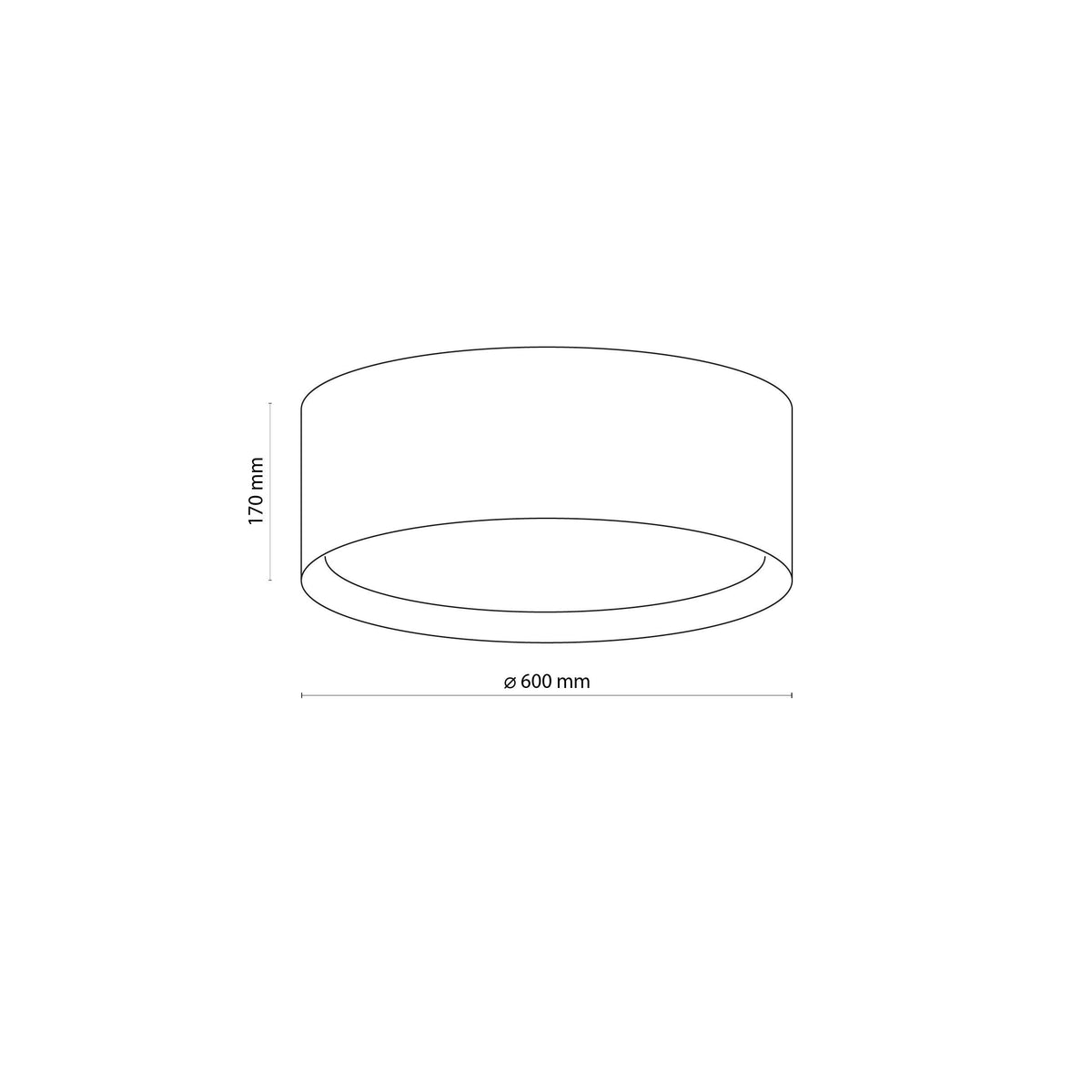 Plafonieră TK Lighting Juta, diametru 60 cm, 6584