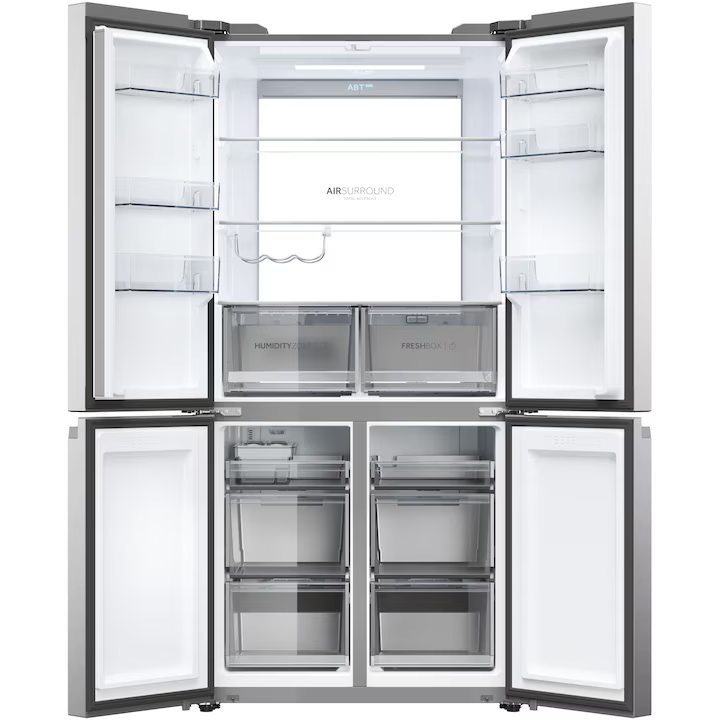 Frigider side by side Haier HCR3818ENMM, 467 l, Total No Frost, inox