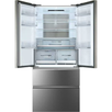 Frigider side by side Haier HB18FGSAAA, French Door, 539 l, Total No Frost, Motor Inverter, Sistem Antibacterian, Control umiditate, Fresher Sensors, Fresher Pad, Display LED, Super Cooling, Super Freezing, Clasa E, H 190 cm, Silver Titanium