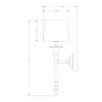 Lampa de perete Zumaline CLOE 47x16x21