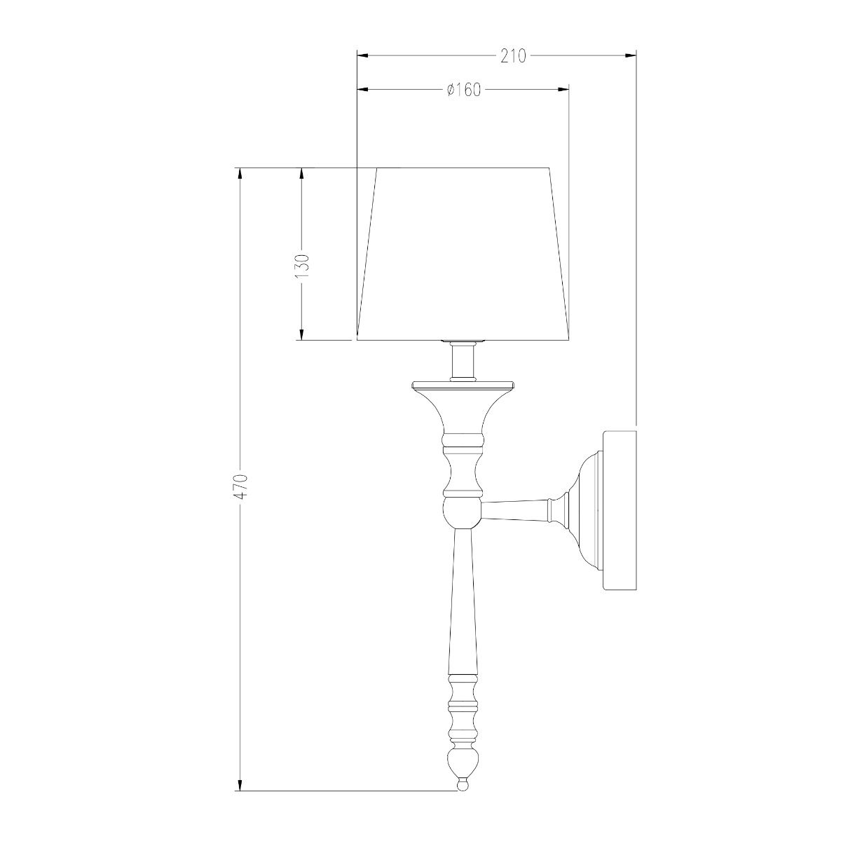 Lampa de perete Zumaline CLOE 47x16x21 003064-010537