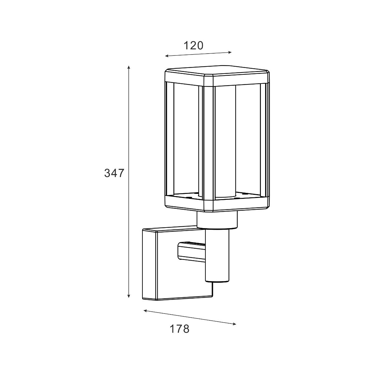 Lampa de gradina Zumaline Urban 34,7x17,8x12cm 003064-030993