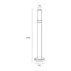 Lampa de gradina Zumaline Wally 80x6,5cm