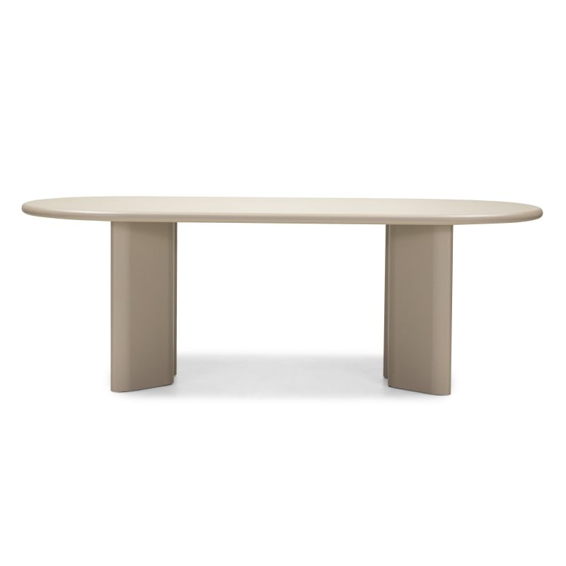 Masă de dining Lima, 220 cm, bej închis, ovală