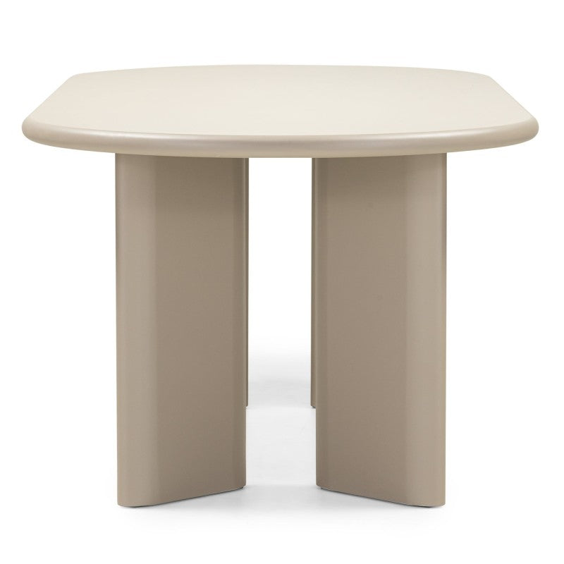 Masă de dining Lima, 220 cm, bej închis, ovală