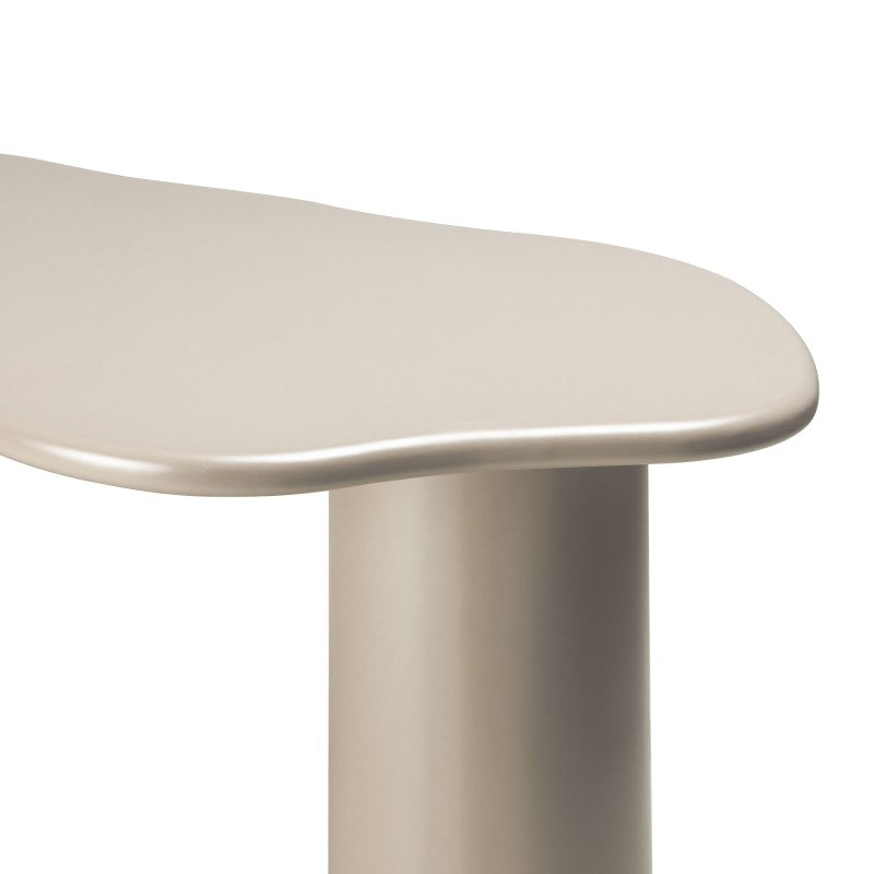 Masă de dining Muse, 160 cm, bej închis, forme rotunjite