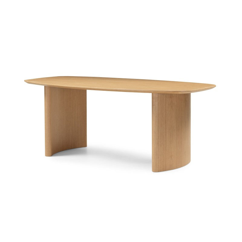 Masă de dining Oriento, 200 cm, ovală, furnir de stejar natur