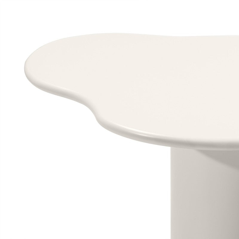 Masă de dining Pinar, 180 cm, gri-bej, forme rotunjite