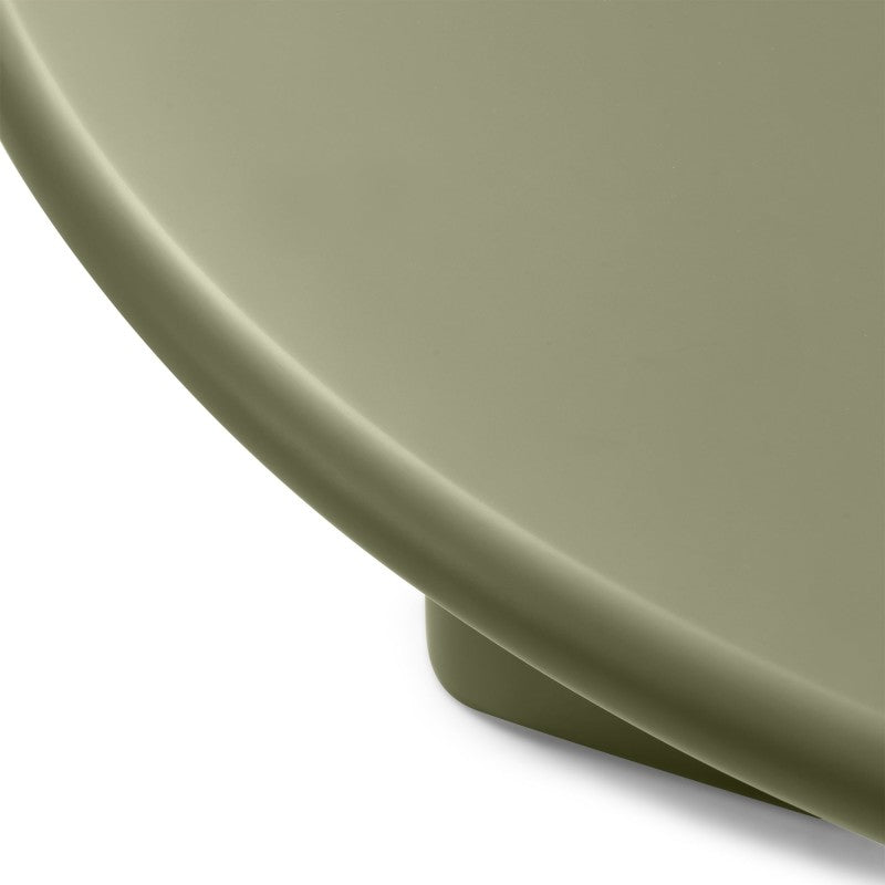 Masă de dining Poem, 120 cm, rotundă, verde măsliniu, mată