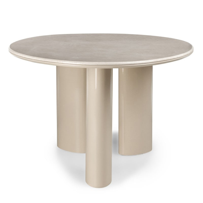 Masă de dining Rio, 160 cm, bej deschis/marmură