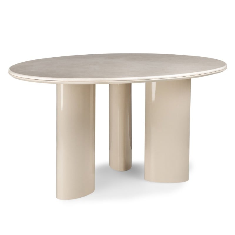 Masă de dining Rio, 160 cm, bej deschis/marmură