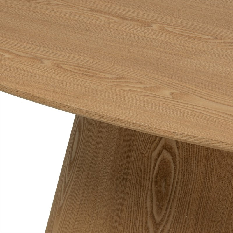 Masă de dining Solan, 160 cm, ovală, furnir de frasin