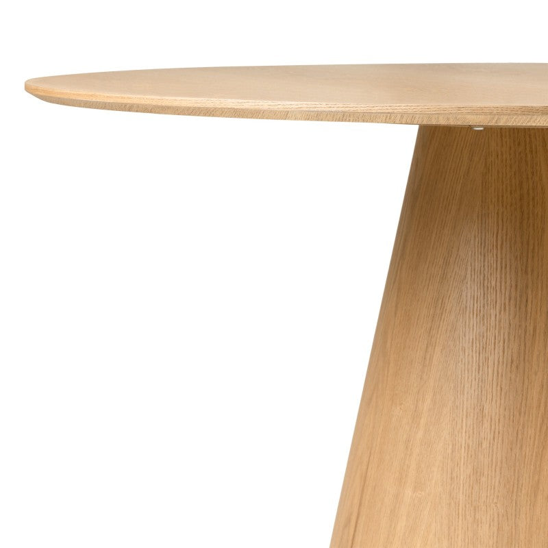 Masă de dining Stella, 120 cm, rotundă, natur, furnir de frasin