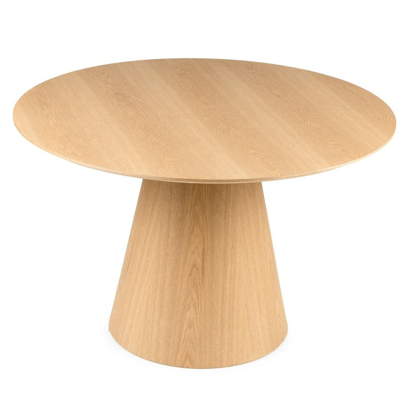 Masă de dining Stella, 120 cm, rotundă, natur, furnir de frasin