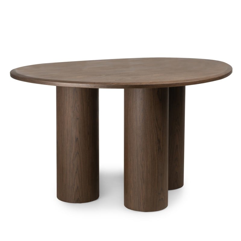 Masă de dining Vesper, 140 cm, nuc închis