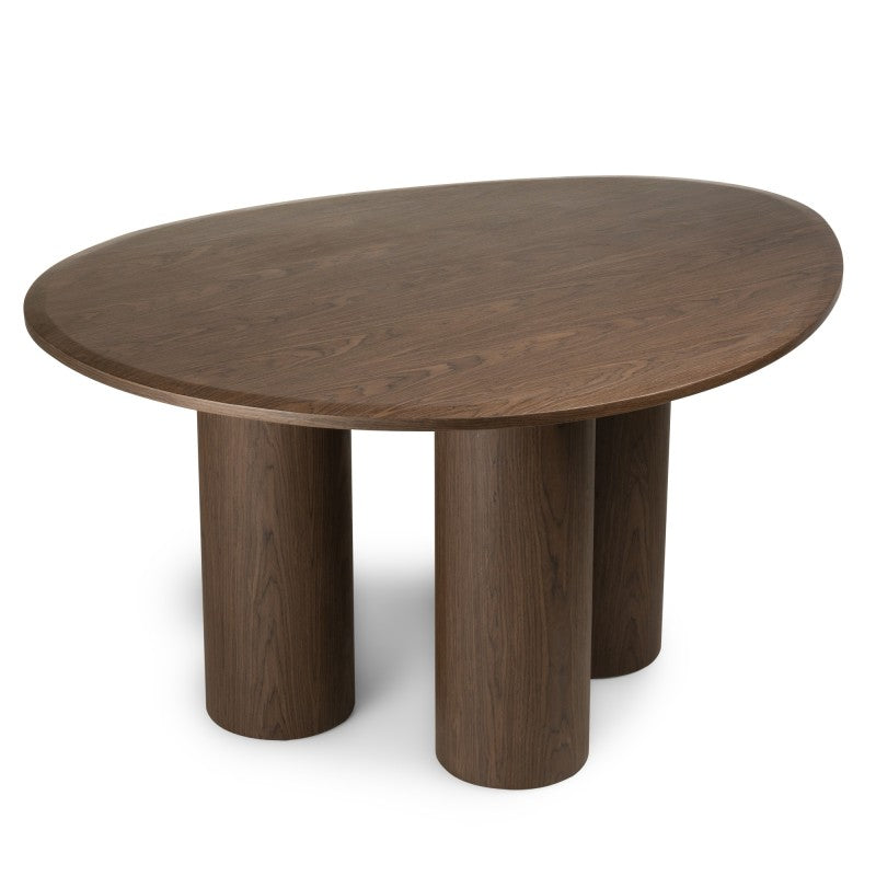 Masă de dining Vesper, 140 cm, nuc închis