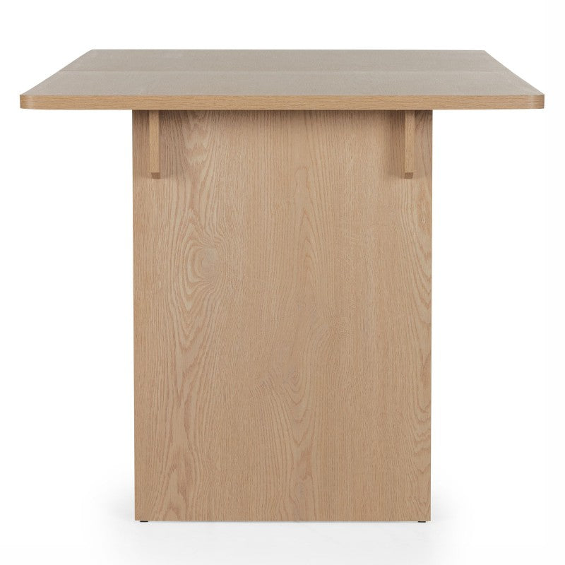 Masă extensibilă Floya, 140-200 cm, stejar Cremona Torro, val decorativ