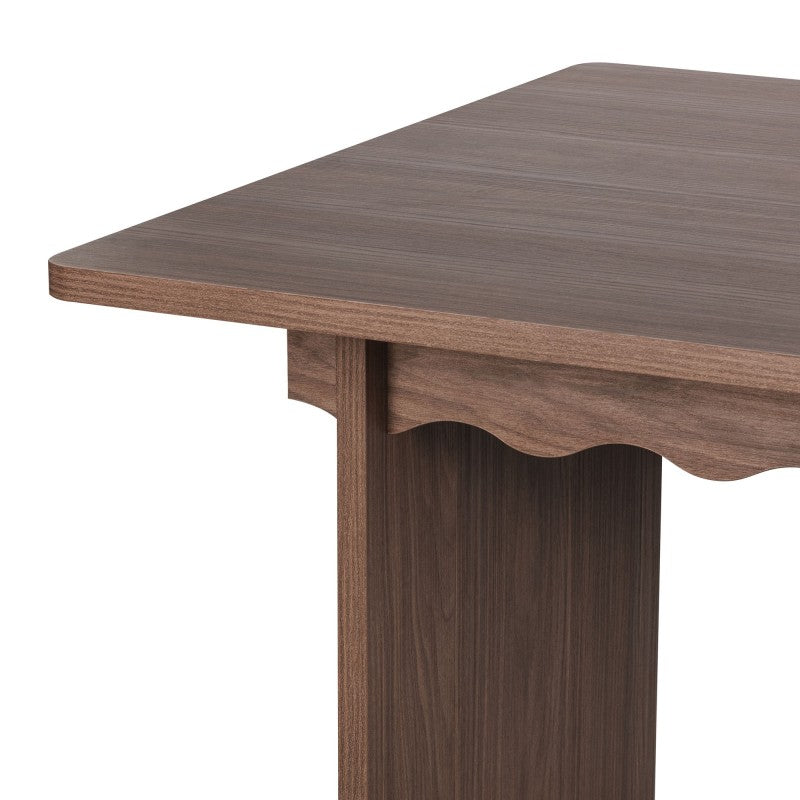 Masă extensibilă Floya, 140-200 cm, nuc Lincoln, val decorativ