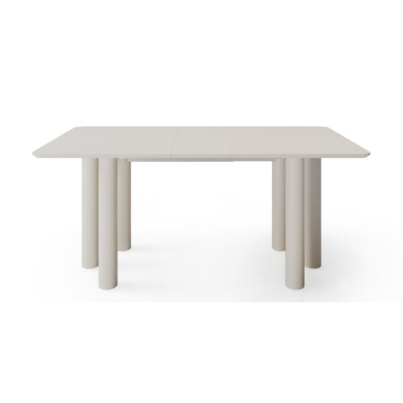 Masă extensibilă Loa, 140-200 cm, furnir de fag, cașmir, lemn de fag, rotunjită