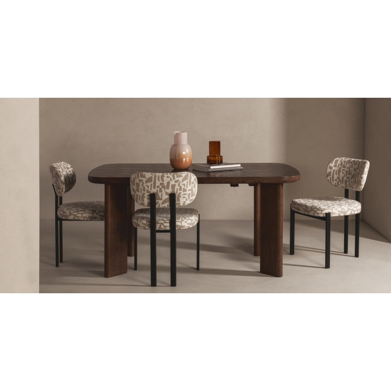 Masă extensibilă Marbella, 160-200 cm, dreptunghiulară, stejar închis