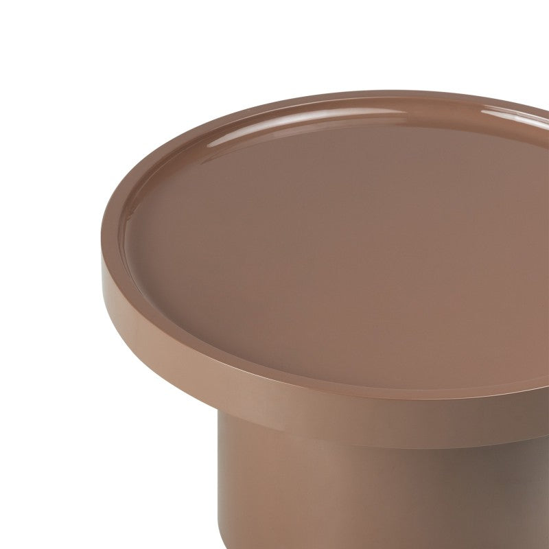 Măsuță auxiliară Chia, 50 cm, maro deschis/mocha, lucioasă