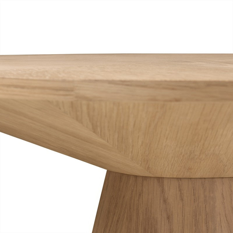 Măsuță auxiliară Abisko, 60 cm, rotundă, furnir de stejar natur
