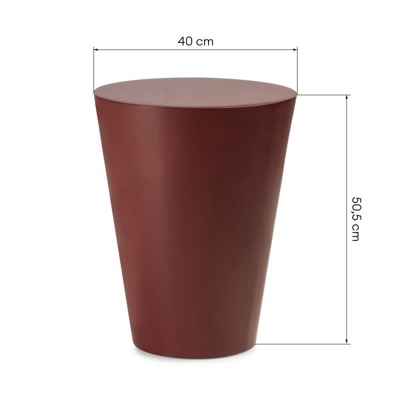 Măsuță auxiliară Eclipso, 40 cm, vișiniu-maro, lucioasă