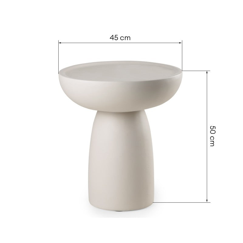 Măsuță auxiliară Lagoon, 45 cm, bej, mată