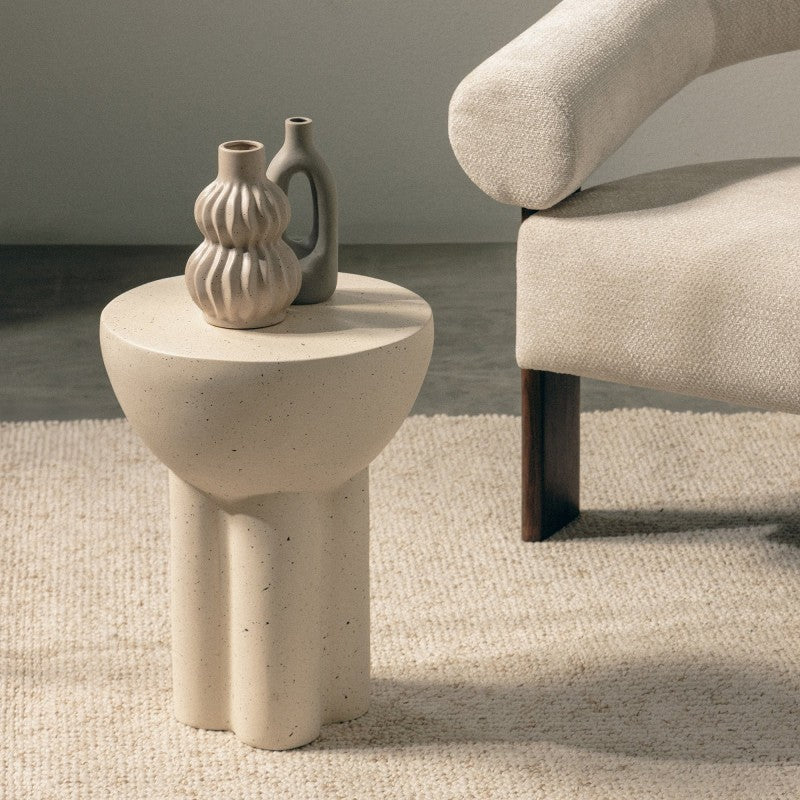Măsuță auxiliară Poppy, beton, efect de granit