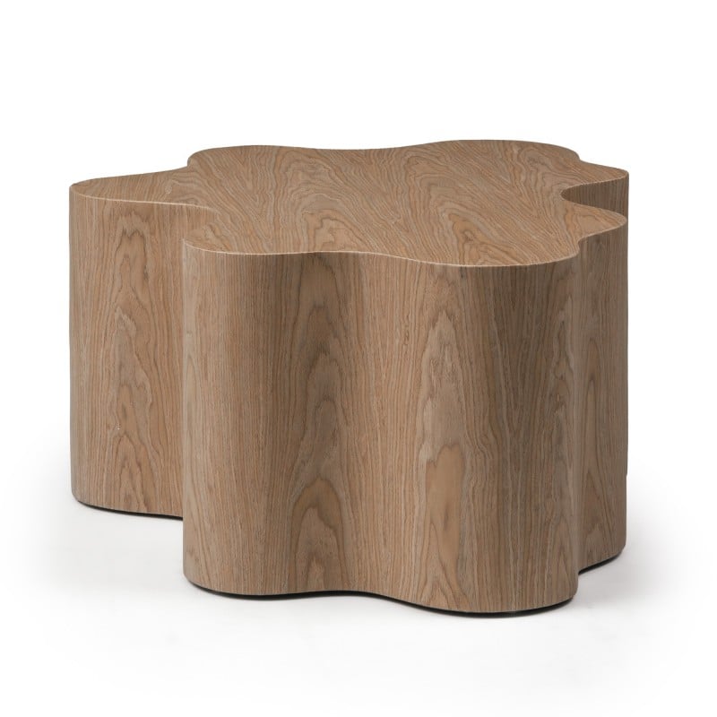 Măsuță auxiliară Cosmo, 66 cm, nuc, forme rotunjite