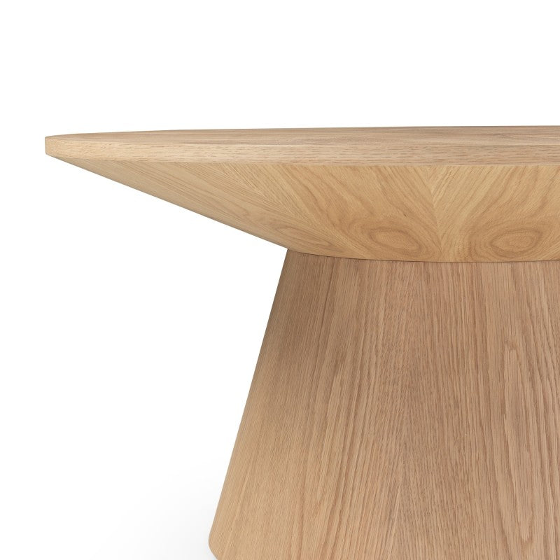 Măsuță de cafea Dalarna, 90 cm, rotundă, furnir de stejar natur
