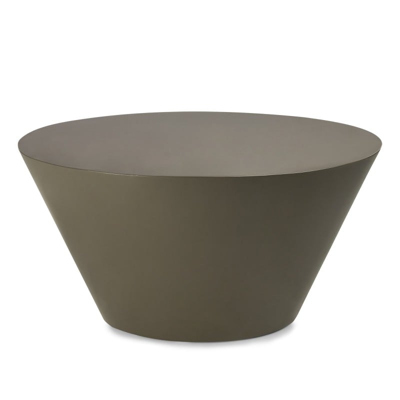 Măsuță de cafea Eclipso, 80 cm, verde-gri, lucioasă