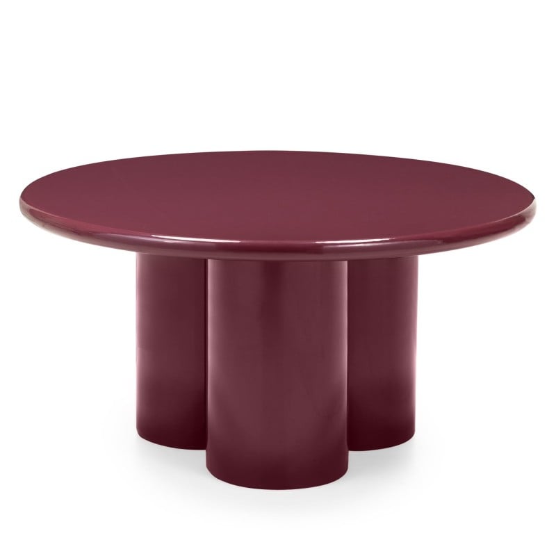 Măsuță de cafea Everett, 80 cm, vișiniu, lucioasă