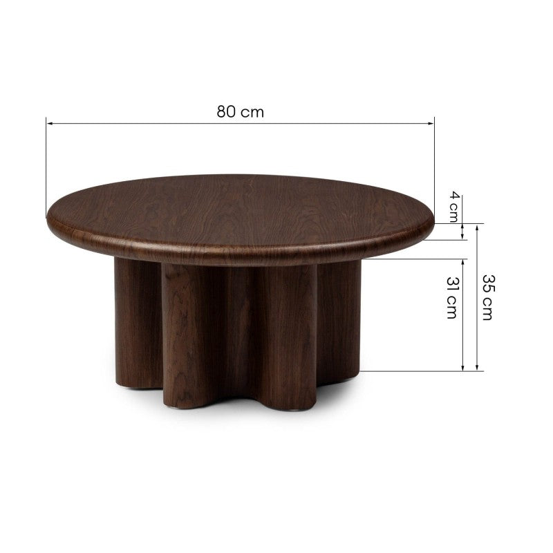 Măsuță de cafea Jalo, nuc închis
