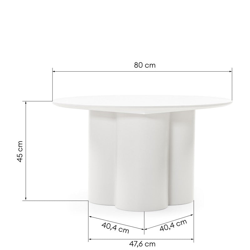 Măsuță de cafea Lazaro, 80 cm, rotundă, gri-bej