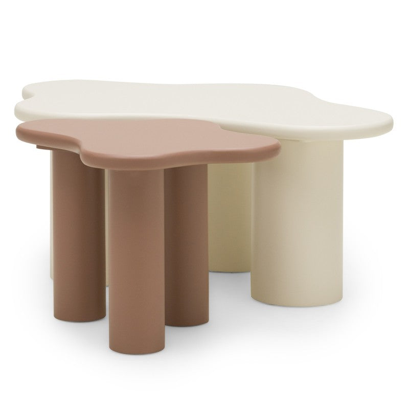 Măsuță de cafea Vanity, 60 cm, forme rotunjite, mocha