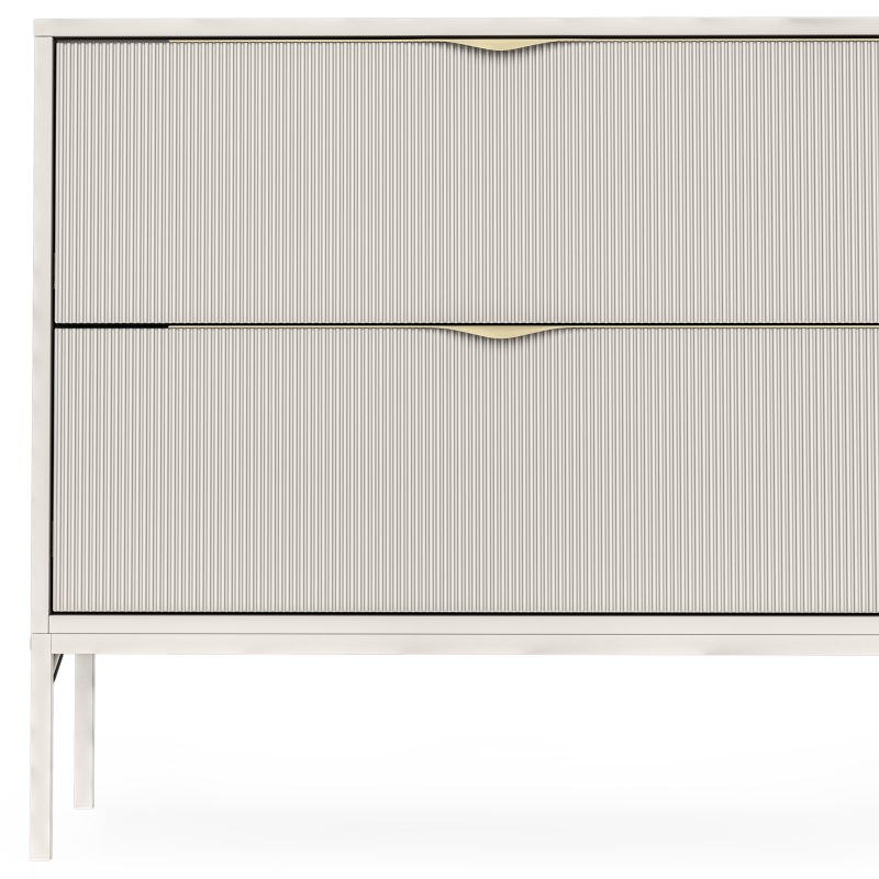 Dulap pentru lavoar pe blat Livia, 80 cm, cașmir, picioare metalice, canelat