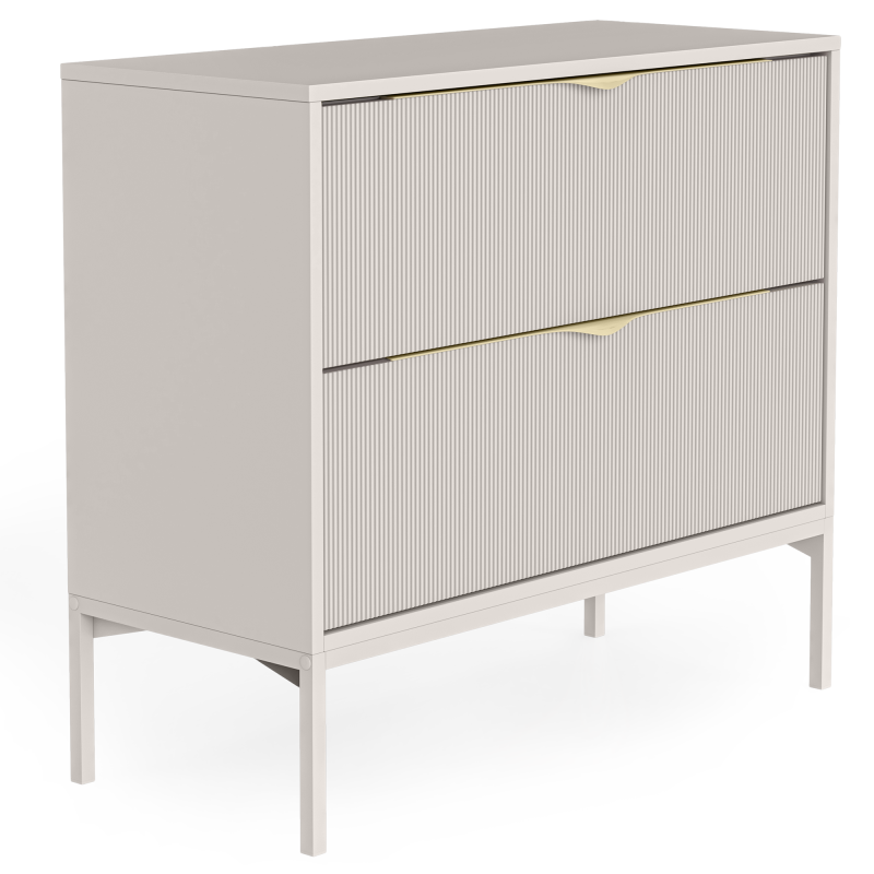 Dulap pentru lavoar pe blat Livia, 80 cm, cașmir, picioare metalice, canelat