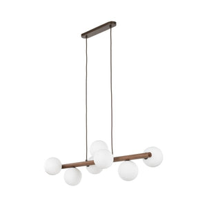 Lustră TK Lighting Estera 9, lemn închis, 10273