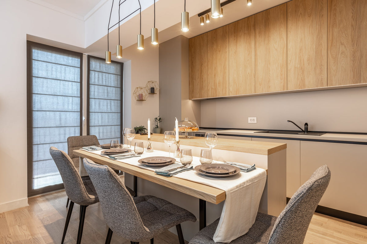 Bucatarie open-space in stil scandinav