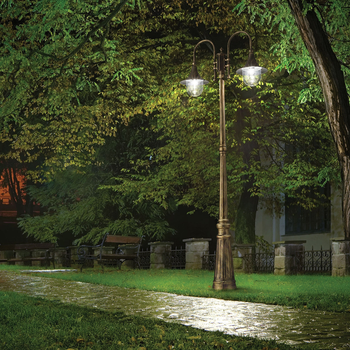 Lampă de exterior Ideal Lux Cima PT2, negru, 24097