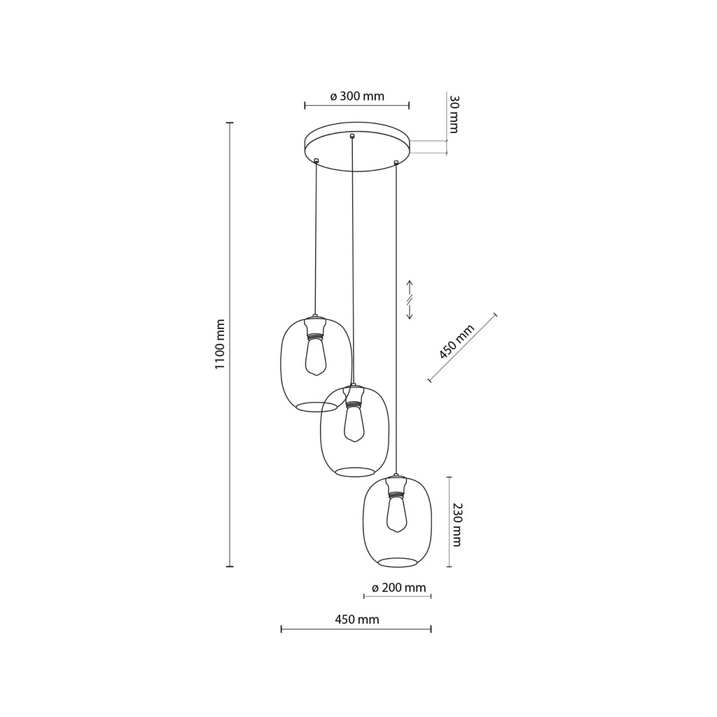 Lampa suspendată Elio Mix 3 TK 5973