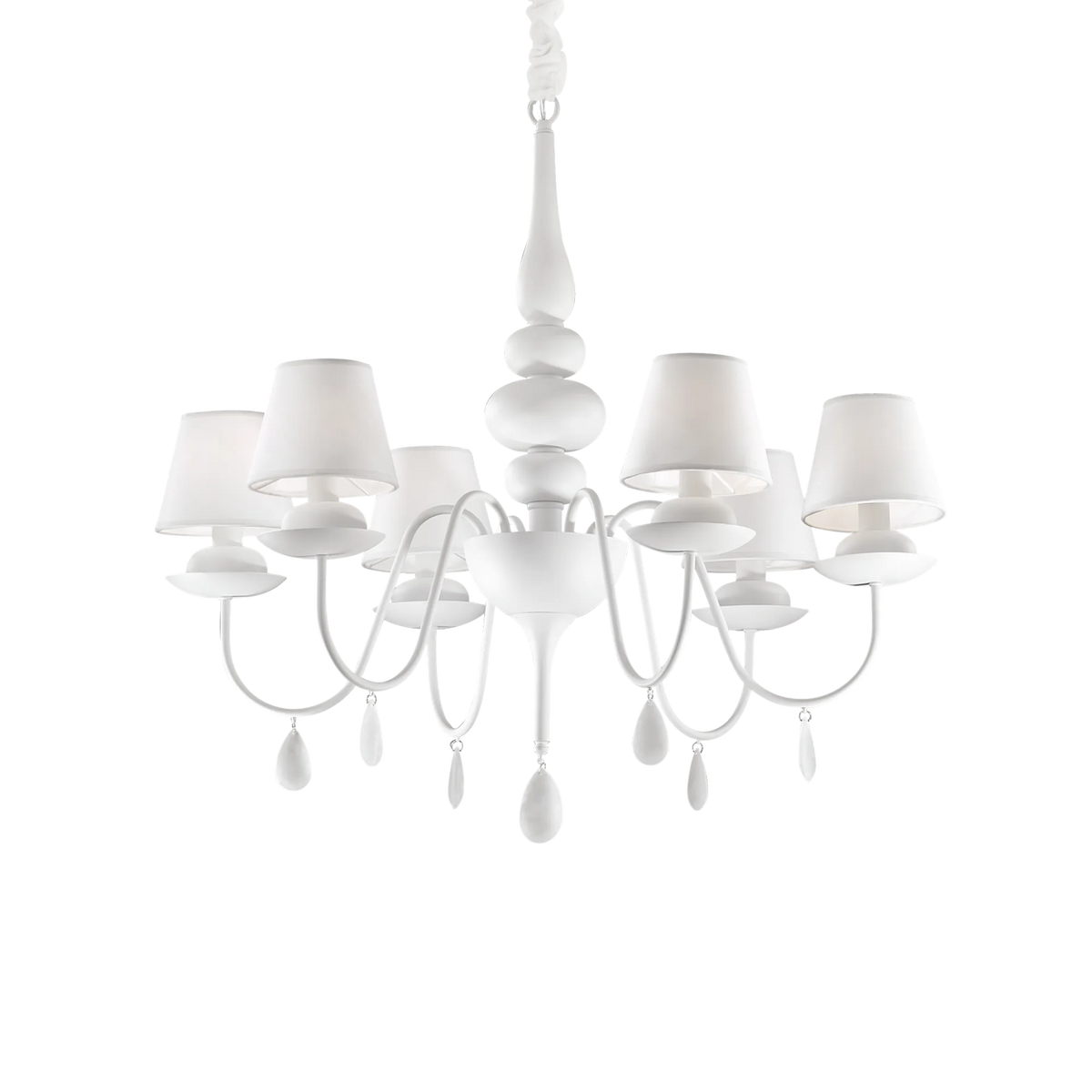 Lustră Ideal Lux Blanche SP6, alb, 35581