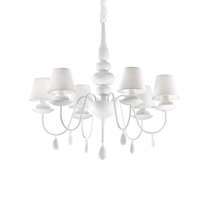 Lustră Ideal Lux Blanche SP6, alb, 35581