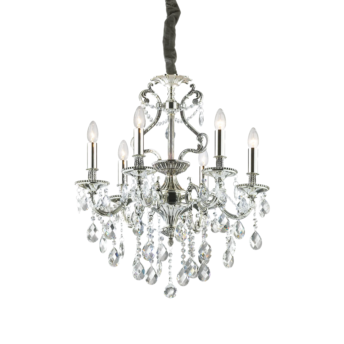 Lustră Ideal Lux Gioconda SP6, argintiu, 44927